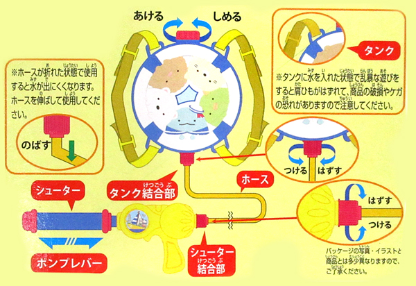 水鉄砲 すみっコぐらし タンクみずてっぽう うきわ|【堀商店】景品・販促品・お祭り用品の激安販売