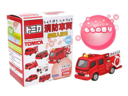 キャラ玩具　トミカ消防車両　炭酸入浴料の画像